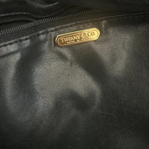 Tiffany and Co. leather handbag in good condition. Gold hardware Zipper closure